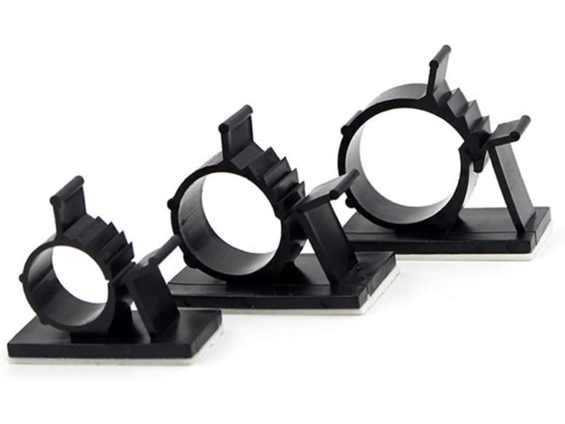 Paquete De 100 Clips Adhesivos Ajustables Para Cables, Ideales Para La Gestión De Cables. Fabricados