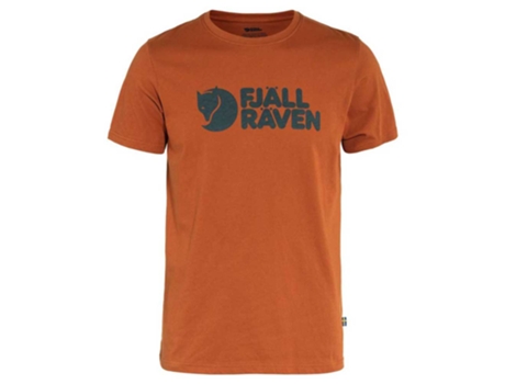 Camiseta de Hombre FJÄLLRÄVEN Logo Naranja (M)