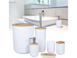 Conjunto de baño de 6 piezas, equipamiento de baño completo blanco