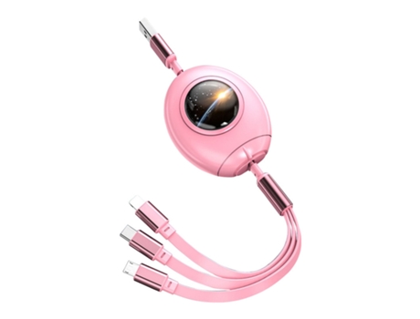 Cable Carga Multi Usb Rápida Portátil Compatible La Mayoría BISBISOUS Rosa