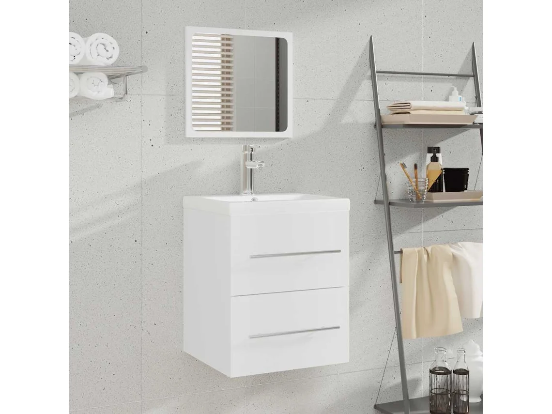 Armario De Baño Con Espejo Blanco 41x38,5x48 Cm