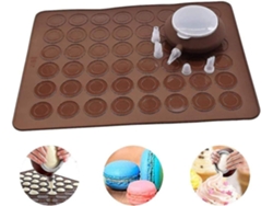 Molde De Silicona Para Macarons Marrón Oscuro 38x28 Cm Material Alimentario Resistente De -40°c A +260°c