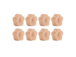 Difusor De Aceites Esenciales Para Coche De 8 Piezas, De Madera De Haya, Con Forma De Flor De Ciruelo, Compacto Y Natural.