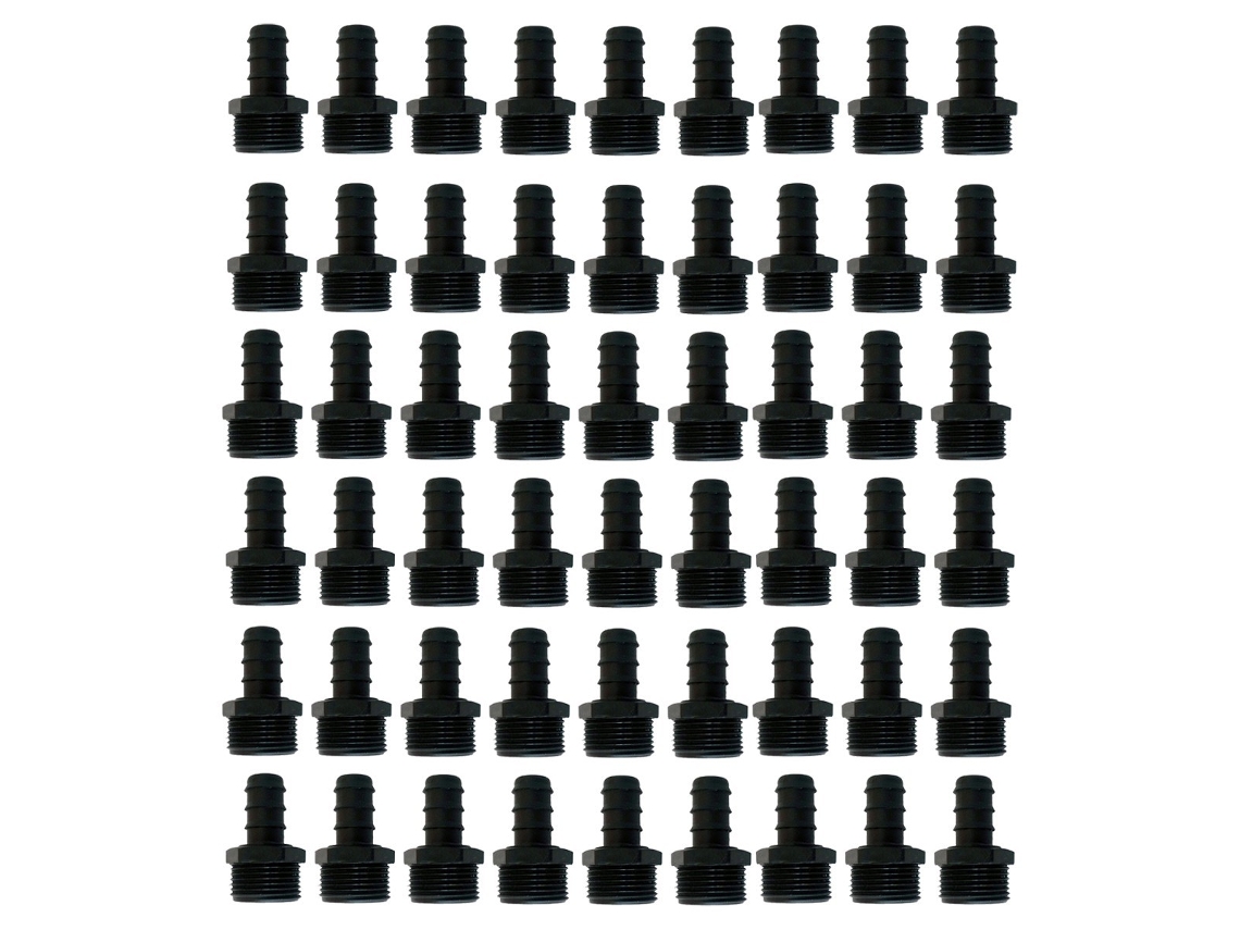 Enlace de goteo negro 16mm x 3/4 (Pack x 100) Oferta exclusiva IRRITEC