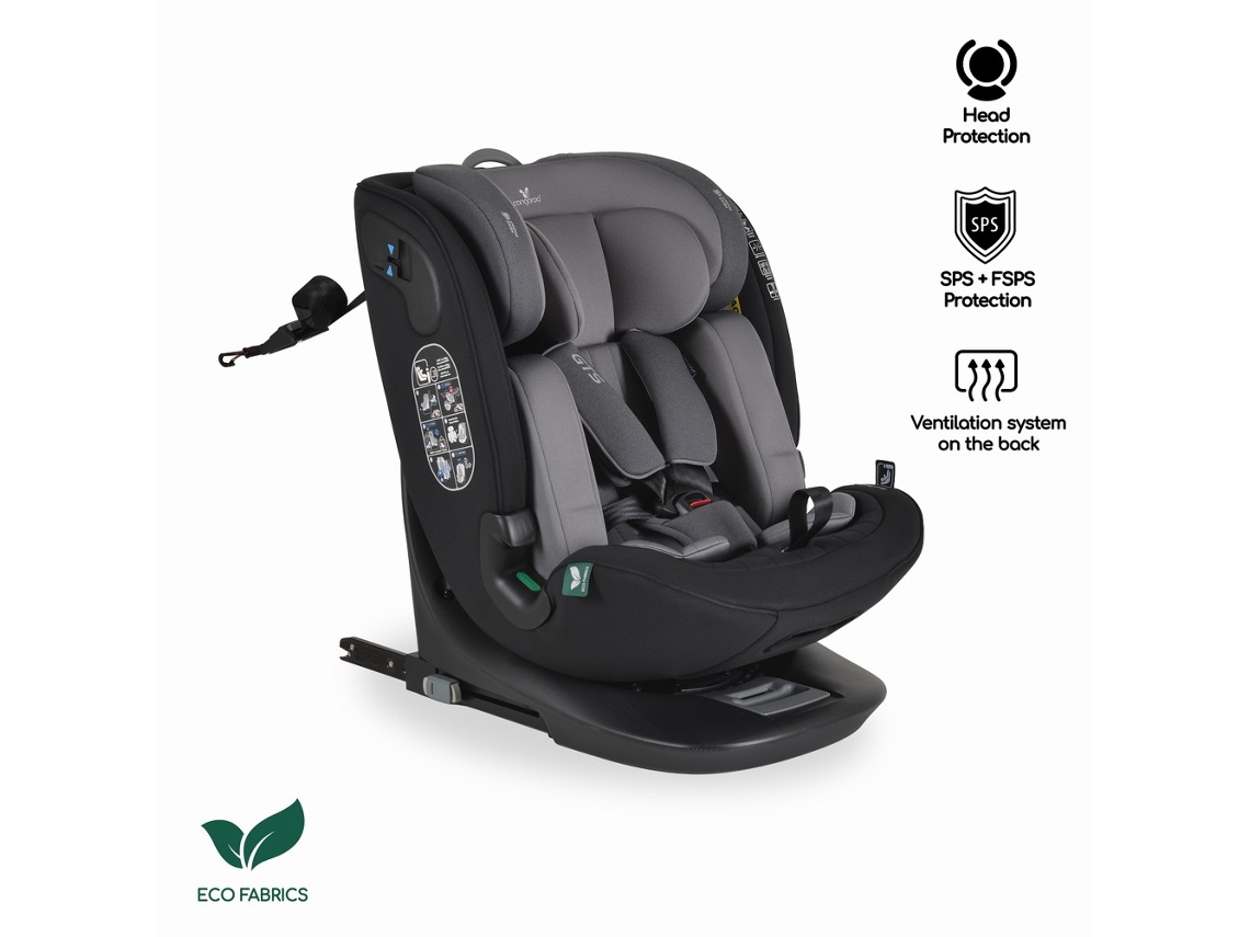 Asiento de coche Cangaroo Gts 40 150 cm gris carbón