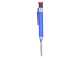 Lápiz Mecánico De Carpintero De Alta Resistencia Con Sacapuntas, Punta Larga Para Agujeros Profundos, Para Construcción En Madera, Color Azul.