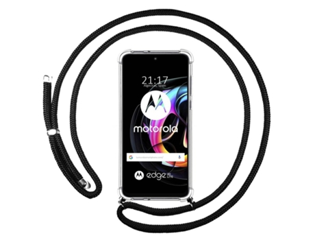 Carcasa Motorola Edge 20 Lite TUMUNDOSMARTPHONE Colgante Negro