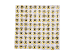 Juego De 100 Pegatinas Holográficas 3d Para Ojos De Señuelos De Pesca Artificiales, Color Dorado, 8 Mm.
