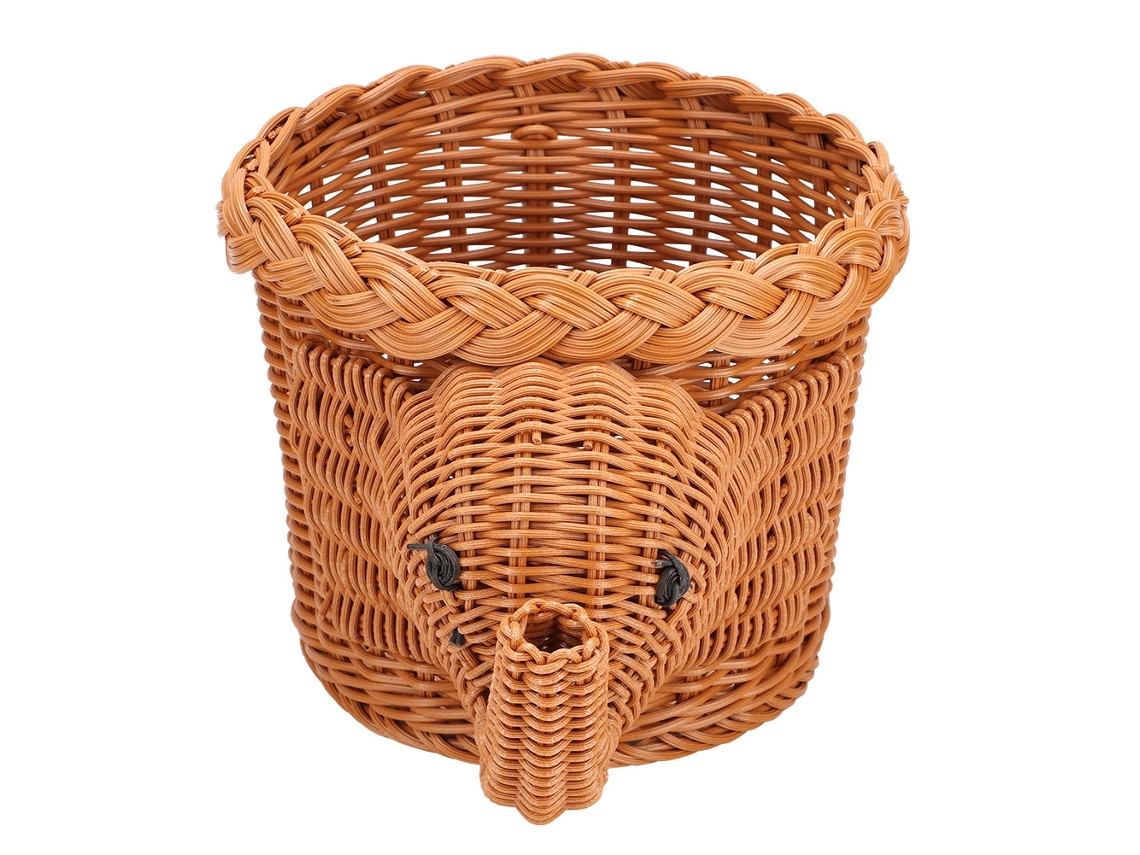 Cesta De Almacenamiento Con Forma De Elefante Para Pan, Fruta Y Aperitivos - Marrón