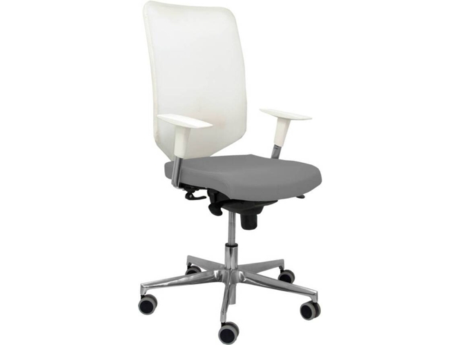 Silla de Escritorio Operativa PYC Ossa B Gris con ruedas antiarañazos (Brazos Ajustables - Malla)