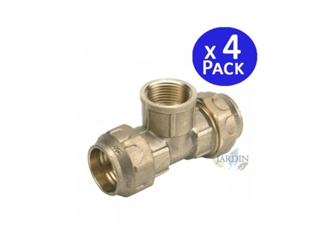 4 X Te Hembra Latón 25Mm X 3/4 Para Tubería De Polietileno SUINGA