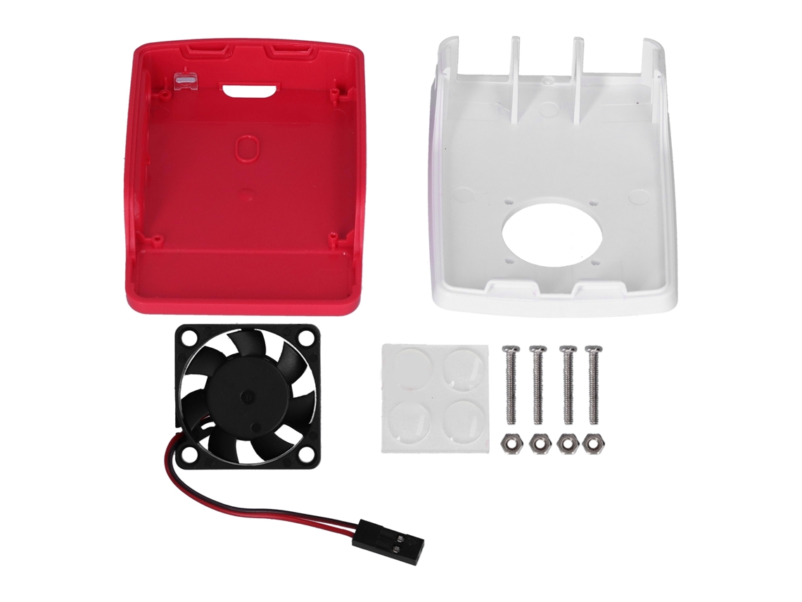 Caja Protectora Para Raspberry Pi Con Ventilador De Enfriamiento Carcasa Abs Negro