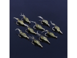 10 Piezas De Señuelo De Camarón Suave Simulado, Anzuelo De Cebo, Equipo De Pesca Para Lubina