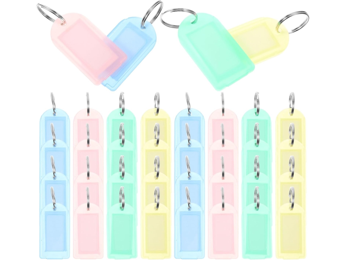 Paquete De 40 Llaveros De Plástico Multifuncionales Y Coloridos