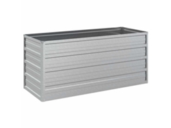 Arriate elevado de jardín VIDAXL Plateado Acero ( 100x40x45cm)