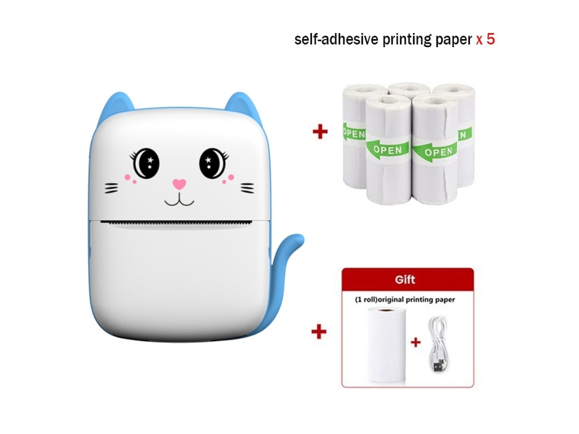 Mini Impressora de Bolso A9 Impressora Térmica Sem Tinta Compatível com Ios e Android GERTIZ