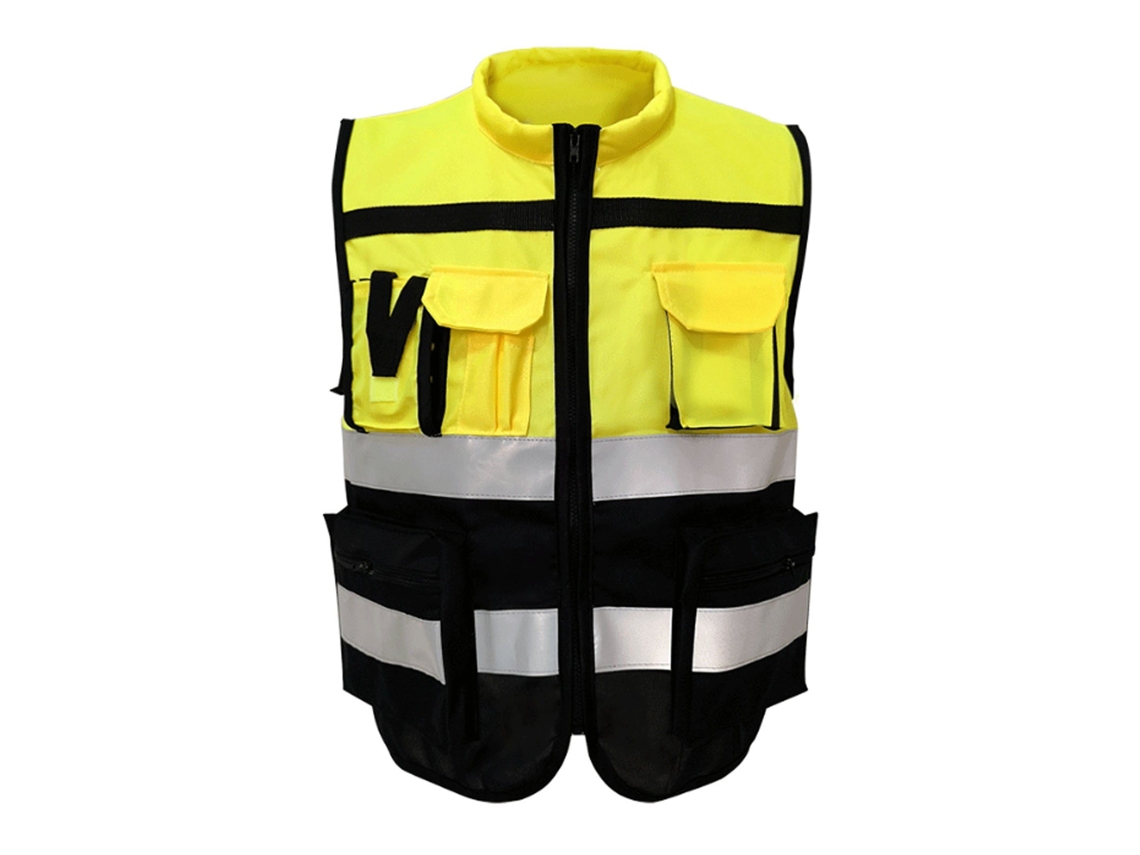 Chaleco de seguridad de alta visibilidad, chaleco reflectante de alta visibilidad clase 2 con material reflectante 3M Scotchlite, diseño premium Lis