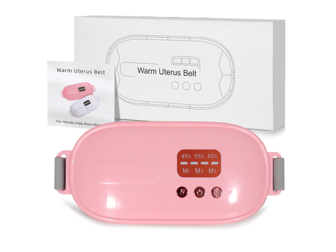 Cinturón uterino con 3 niveles de calor + vibración, alivia el dolor menstrual y calienta el vientre. Un regalo útil y considerado para mujeres. STELASPLEN