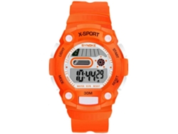 Relógio De Pulso Unissex Menino Menina De Couro Pu Fashion Casual Quartz Laranja