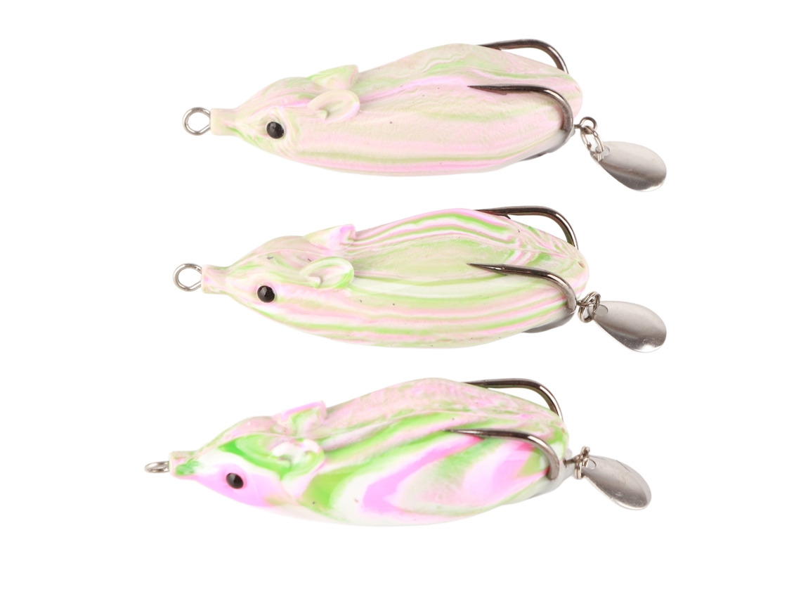Juego De 3 Señuelos Blandos Con Forma De Cabeza De Serpiente, De Plástico, Con 5 Opciones, 7 Cm, 55 G, Para Pesca.