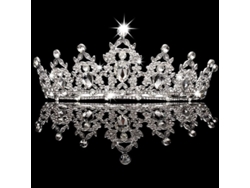 Tiaras Y Coronas De Plata Para Mujer Con Cristales, Corona De Reina, Aniversario, Novia, Niña