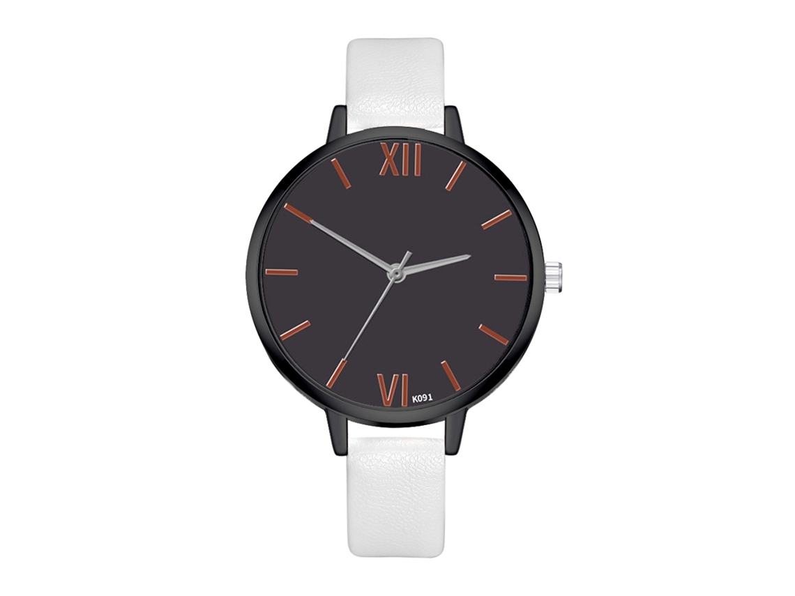Reloj De Pulsera Analógico De Aleación Para Mujer Con Esfera Redonda Y Movimiento De Cuarzo (negro)