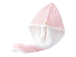 Gorro de secado de doble capa de forro polar coral grueso para un secado rápido y suave. Toalla de secado rosa. Rosewell.