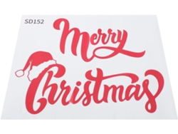 Pvc Decoración Pegatinas Navideñas De Rojo,