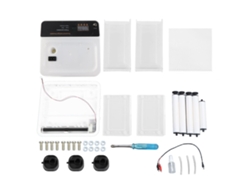 Incubadora Automática De Huevos Ajustable Con Luz Led Y Doble Fuente De Alimentación 220v Ue, Color Blanco, 10 Unidades.