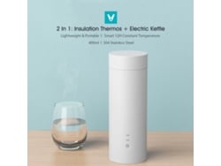 Termo Eléctrico Portátil De Acero Inoxidable 304, 400 Ml, 220 V, Con Calefacción Y Aislamiento Para Té, Café, Leche Y Para Viajes.