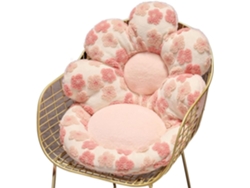 Cojín Para Silla Con Respaldo, Cómodo Cojín Para Asiento De Oficina, Decoración Del Hogar (flores Rosas/50 X 50 X 10 Cm) Gertiz