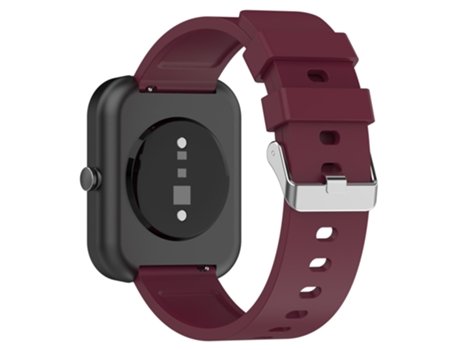 Correa de Silicona ajustable con hebilla plateada para OnePlus Nord Watch - vino tinto