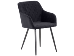Silla de comedor Shila preto/veludo CLP