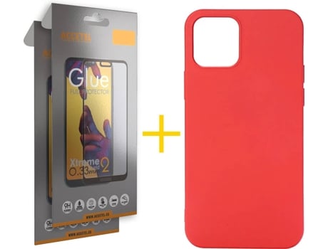 Kit Funda + 2 Protectores de Pantalla Apple iPhone 11 SKYHE Full Liso (Rojo)