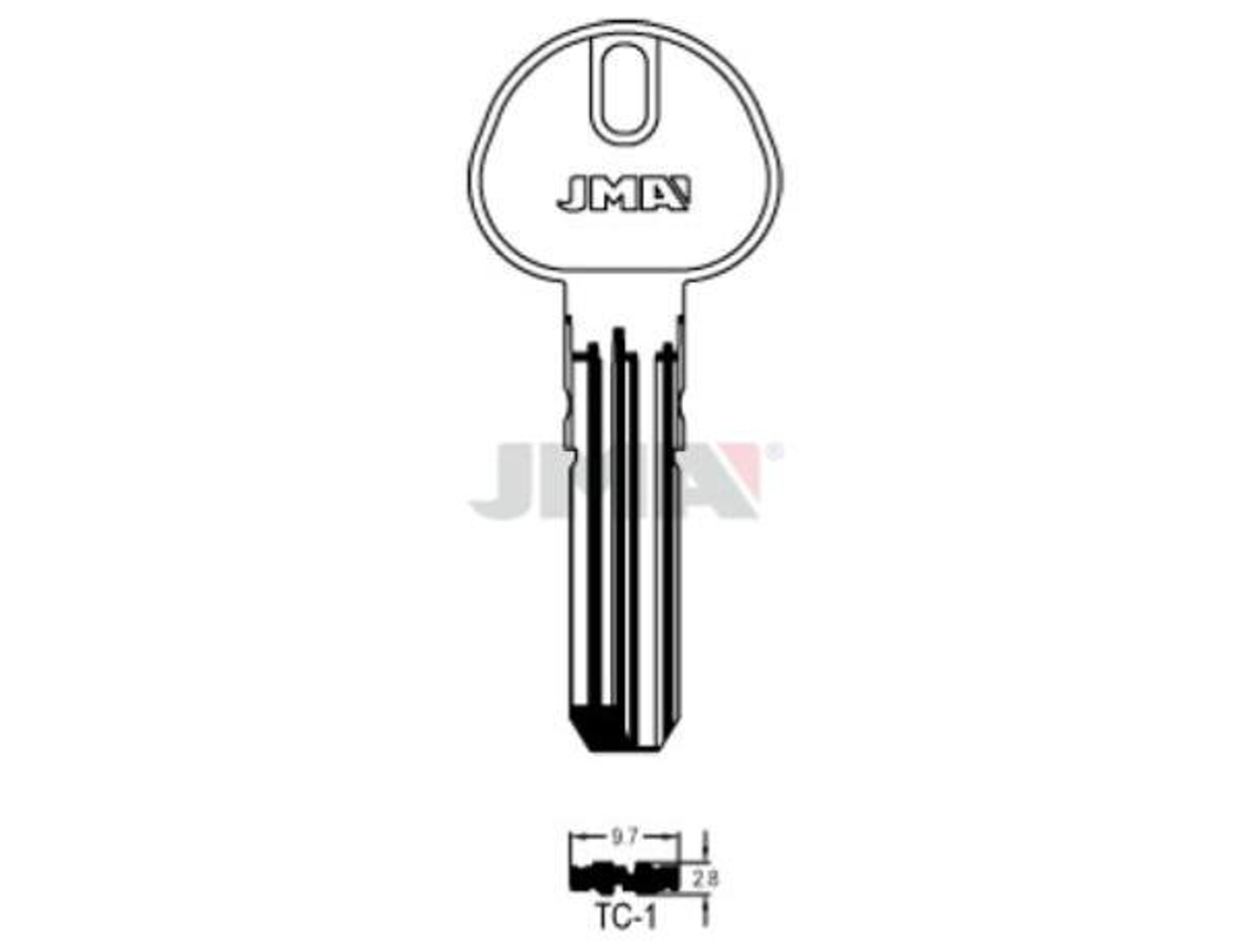 Llaves jma seguridad laton mod tc-1 (caja 10 unidades)