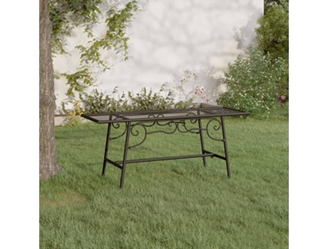 Banco de jardín VIDAXL Negro Acero (110x38x46 cm)
