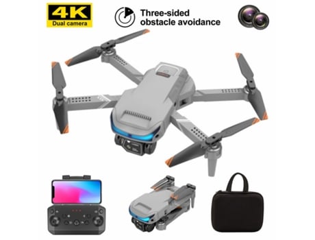 Mini Drone Plegable Xt9 con Cámara 4K HD (2 Baterías - Duración de la Batería: 15 Min - Gris) YIZHOOD