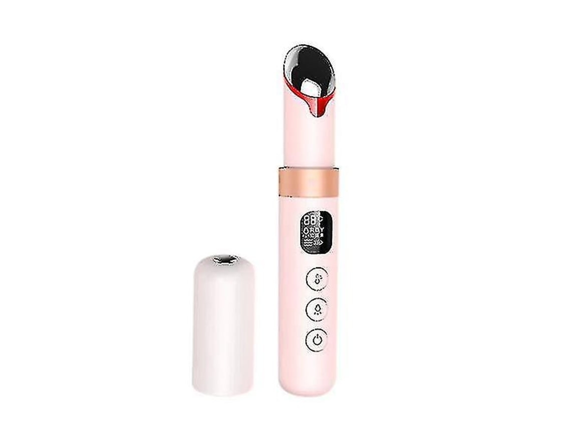 Masajeador de ojos con calefacción y vibración adecuado para ojeras e hinchazón debajo de los ojosYEMAESRE Rosa