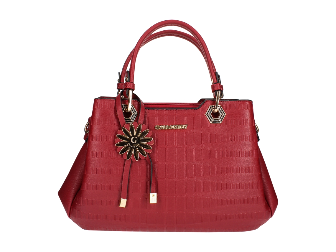GALLANTRY Bolso de mano con forma geométrica Rojo