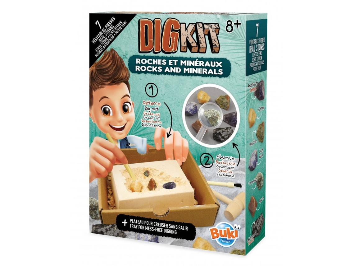 Juego Criativo BUKI FRANCE Kit De Excavación Rocas Y Minerales (Edad Mínima Recomendada: 8 años)