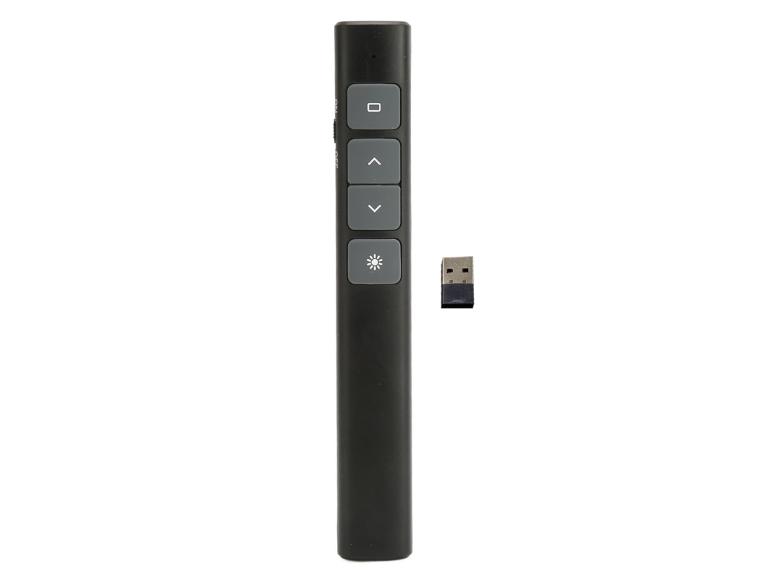 Pulsador Inalámbrico De Presentación Rf 2.4g Plug And Play Con Botones De Silicona Para Oficina Y Aula.