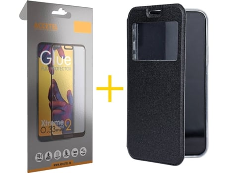 Carcasa + Protector de Pantalla para Samsung Galaxy S22 Plus 5G ACCETEL Negro