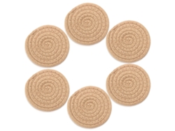 Juego de 6 posavasos de té aislantes, fabricados con cuerda de algodón trenzada de 11 cm. TRUYUETY