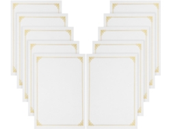 Papel Para Certificados Dorados A4 En Blanco, 10 Unidades, Multifuncional Diplomático