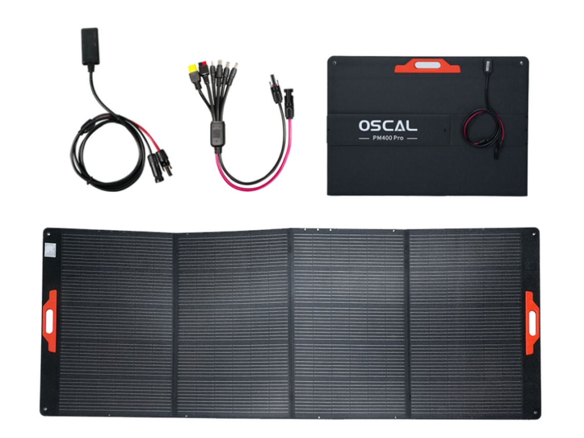 Panel solar plegable OSCAL PM40O Pro de 400 W, compatible con Powermax 6000/3600SE/2400PRO