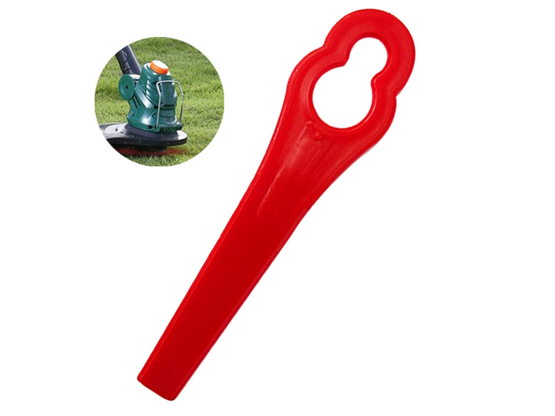 Cuchilla De Plástico Para Desbrozadora, 83x20 Mm, Roja, Duradera Y Ligera, Para El Mantenimiento Del Jardín.