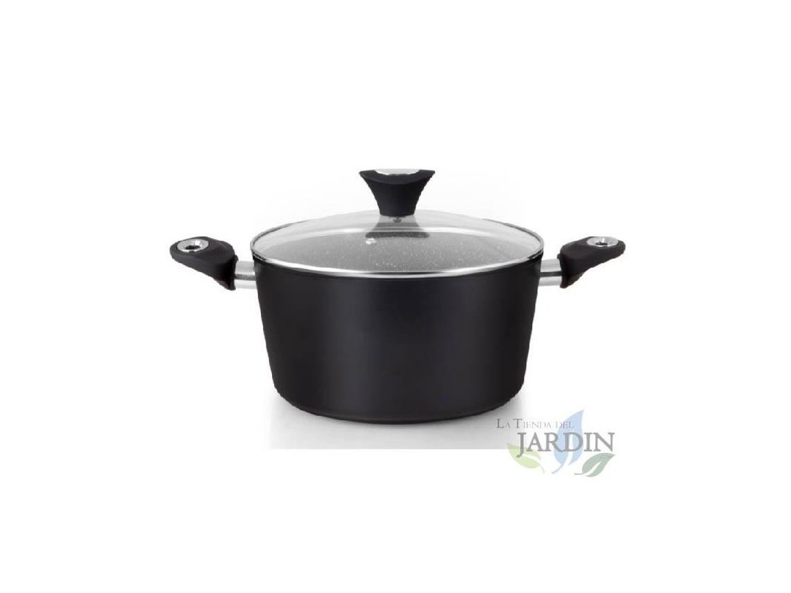 Cacerola ORBEGOZO De Aluminio Forjado 28Cm Capacidad 5,09 L Revestimiento De Mármol Antiadherente.