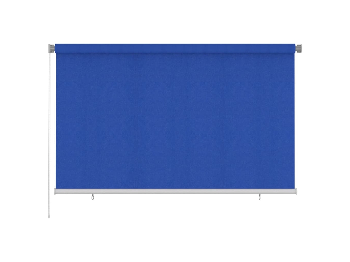 vidaXL Persiana enrollable de jardín HDPE azul 240x140 cm