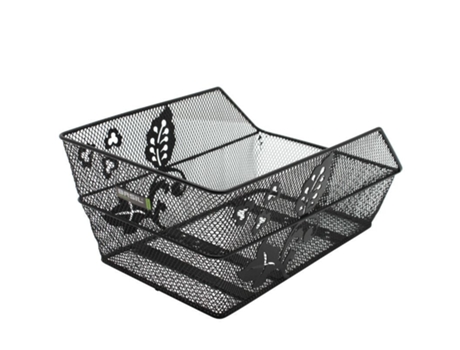 Cesta de acero de nido de abeja para bicicletas BASIL Cento flower