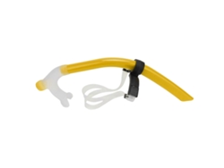 Tubo de respiración de silicona para natación con soporte ajustable para la cabeza, color amarillo